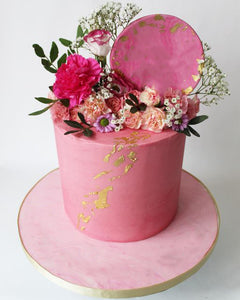 Pink Floral Birthday Cake 1.5kg