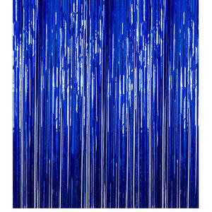 Foil Fringe Curtain - Blue