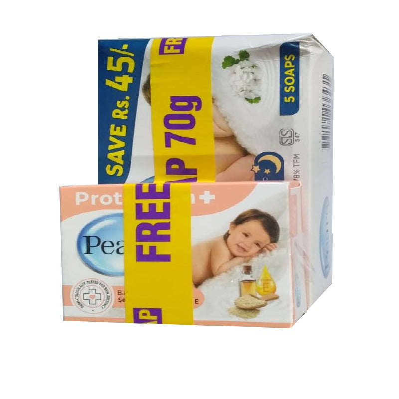 Pears Bedtime Baby Soap Multipack 70g x 5 (FREE SOAP)