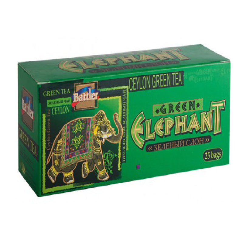 Battler - Tea Bags - Ceylon Green Tea -  Green Elephant  (25 x 2g)