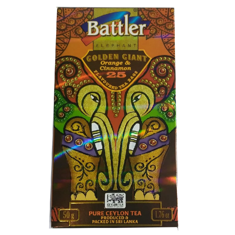 Battler - Golden Giant - Ceylon Black Tea - Orange & Cinnamon  (25 x 2g)