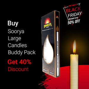 Soorya Dripless Candles Large Buddy Pack ( 4 Candles)  40% Off