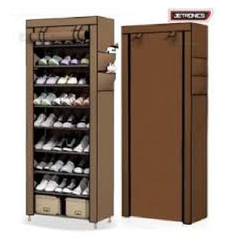 09 Layer Shoe Rack    (Light brown)