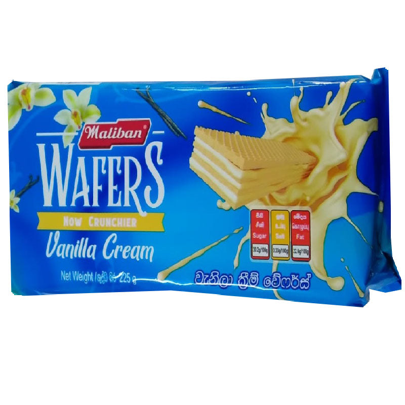 Maliban Wafers Vannilla Cream Biscuit - 225g