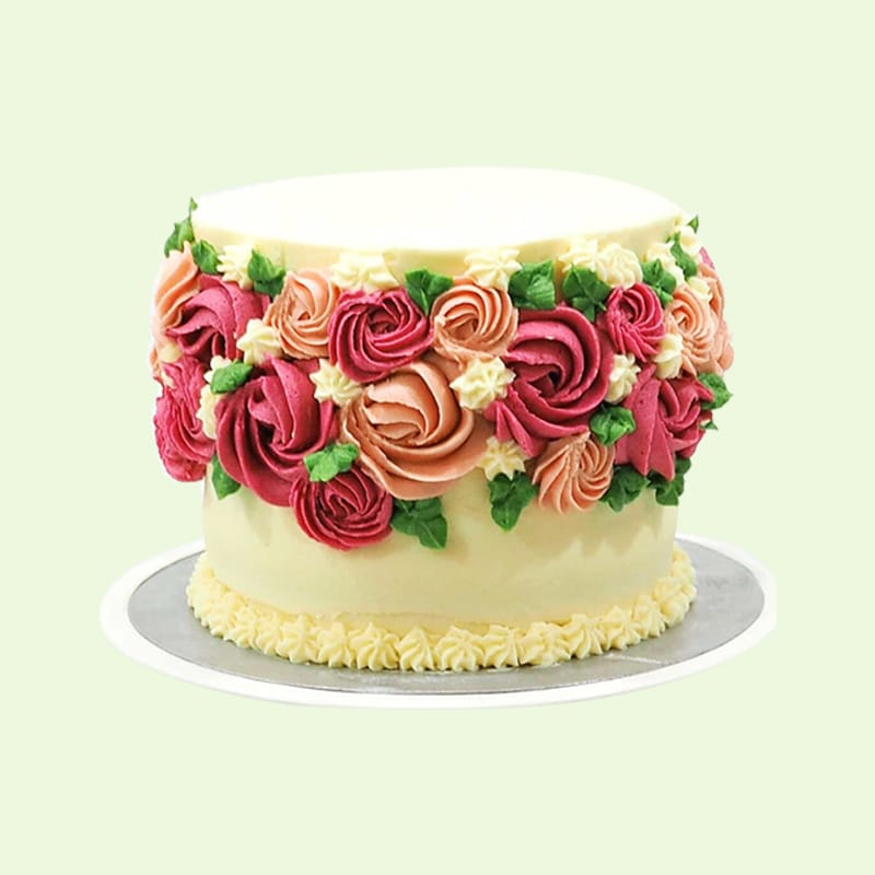 Ribbon Cake with Buttercream Flowers 2Kg