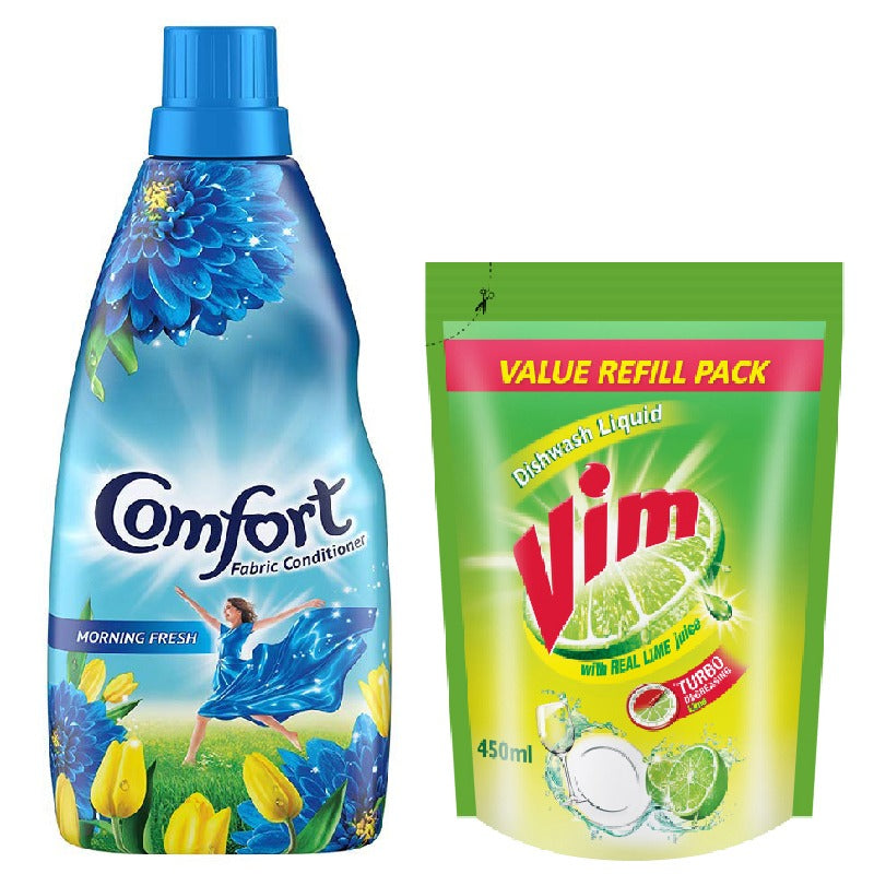 Comfort Fabric Conditioner (Blue) 860ml FREE (Vim Liquid 450ml Pouch)