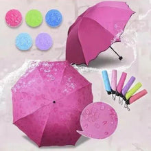 Load image into Gallery viewer, For Ladies Fancy Magic Umbrella  With Water Dropping 3 Fold
