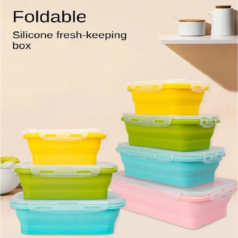 04 -PCS Foldable Silicon Storage Boxes