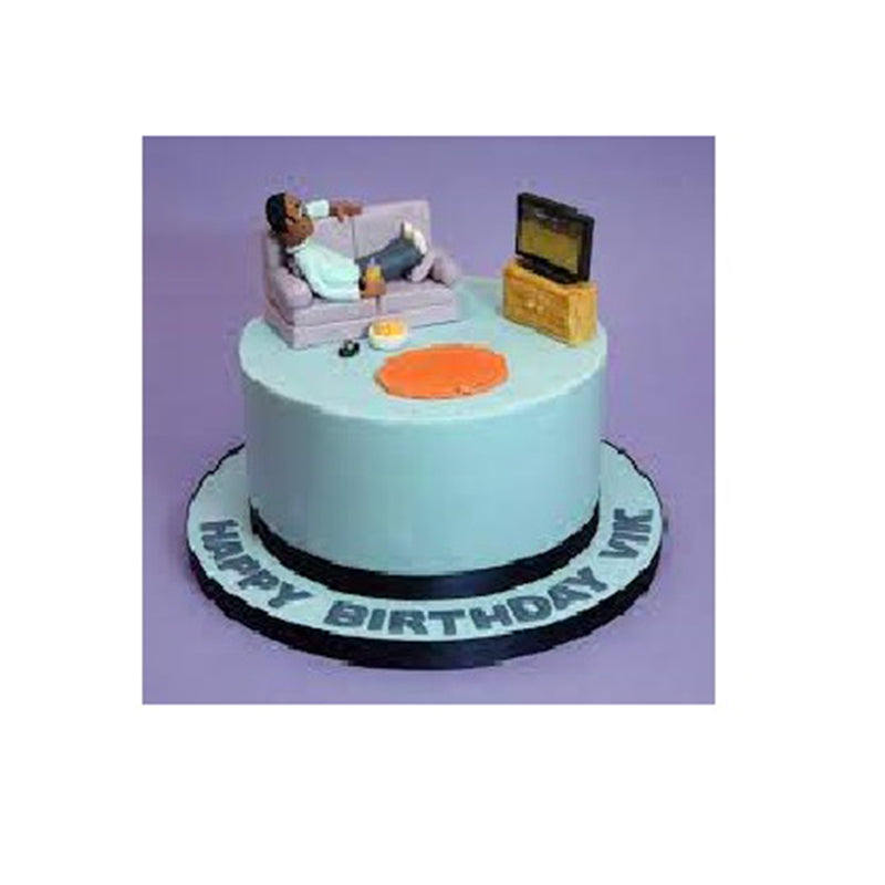 Watching TV Birthday Cake | Novelty birthday cakes, Cake, 40th birthday  cakes
